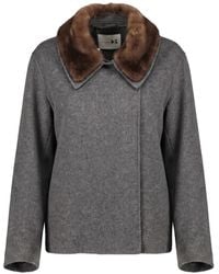 Manzoni 24 - Fur-Collar Wool Jacket - Lyst