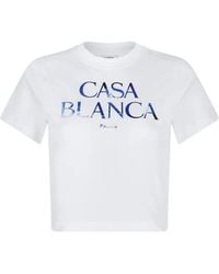CASABLANCA - Meduse Stacked Logo-Print T-Shirt - Lyst