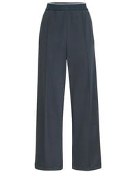 Brunello Cucinelli - Cotton Smooth French Terry Track Trousers - Lyst