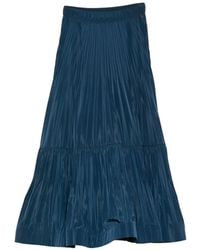 Twinset - Long Pleated Taffeta Skirt - Lyst
