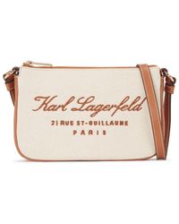 Karl Lagerfeld - Hotel Karl Canvas Clutch Bag - Lyst
