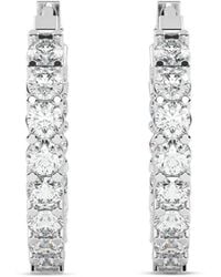 Diamond Essentials - Diamond Hoop Earrings - Lyst