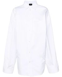 Balenciaga - Asymmetrische Popeline Blouse - Lyst
