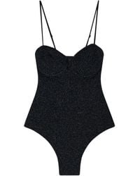 MC2 Saint Barth - Crinkle-Lurex Swimsuit - Lyst