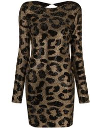 Philipp Plein - Leopard-Print Studded Dress - Lyst