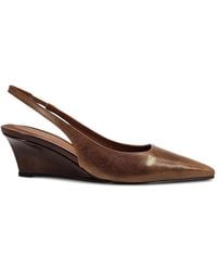 Madison Maison - Escarpins Compensés Loux À Bride Arrière - Lyst