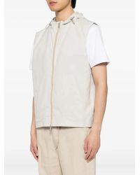 Eleventy - Hooded Zip-Front Gilet - Lyst