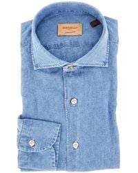 Borriello - Denim-Effect Cotton Shirt - Lyst