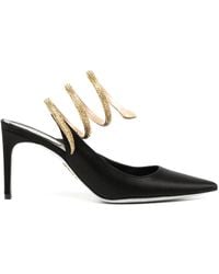 Rene Caovilla - Cleo 80Mm Rhinestone-Embellished Satin Pumps - Lyst