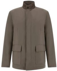 Paul & Shark - Typhoon Platinum Suede-Trim Field Jacket - Lyst