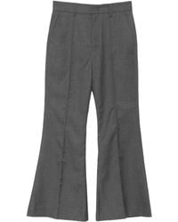 ROKH - Crease Flared Trousers - Lyst