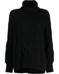N.Peal Cashmere - Jersey Chunky Cable con cuello vuelto - Lyst