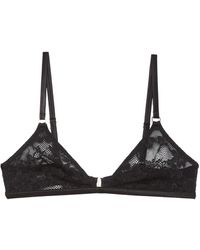 Fleur du Mal - Le Stretch Lace Triangle Bra - Lyst