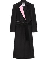 MSGM - Doppelreihiger Mantel Mit Gürtel - Lyst