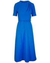 Carolina Herrera - Belted Draped Dress - Lyst