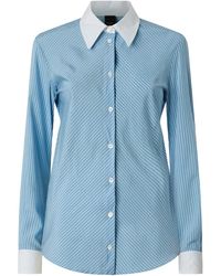 Pinko - Gestreept Blouse Met Kraag - Lyst
