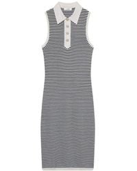 FRAME - Stripe-Pattern Midi Dress - Lyst