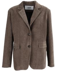 ELEH - Corduroy-Effect Single-Breasted Blazer - Lyst