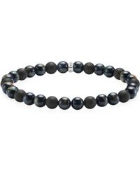 Thomas Sabo - Bracciale Con Occhio Di Tigre E Ossidiana - Lyst