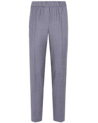 Peserico - Pinstripe-Pattern Elasticated-Waistband Trousers - Lyst