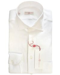Luciano Barbera - Point-Collar Linen Shirt - Lyst