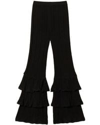 Twinset - Ruffled Knitted Trousers - Lyst