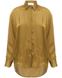 Nude - Satin Shirt - Lyst