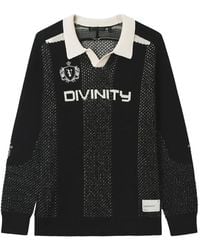 FIVE CM - Trui Met Open Kraag En Logo-Intarsia - Lyst