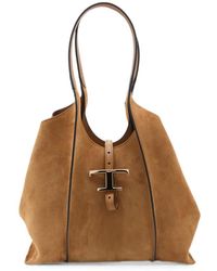 Tod's - T Timeless Suede Tote Bag - Lyst