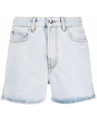 Off-White c/o Virgil Abloh - Jeans-Shorts mit Diag-Print - Lyst