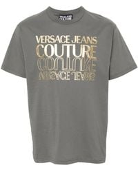 Versace Jeans Couture - Logo-Print Cotton T-Shirt - Lyst