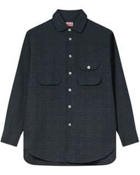 KENZO - Chest-Pockets Patterned Shirt Jacket - Lyst