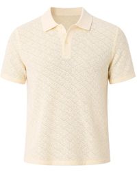 Guess - Logan Pointelle-Knit Polo Shirt - Lyst