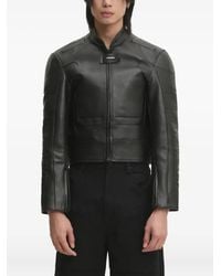 Vetements - Veste En Cuir À Logo Embossé - Lyst