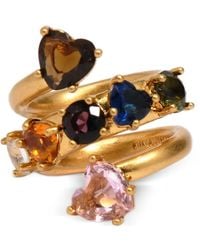 Bimba Y Lola - Crystal-Hearts Spiral Ring - Lyst