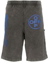 Off-White c/o Virgil Abloh Hardcore Caravaggio Logo Track Shorts - Black