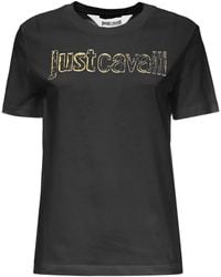 Just Cavalli - Embellished Logo T-Shirt - Lyst