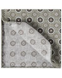 Brunello Cucinelli - Silk Pocket Square With Medallion Design - Lyst