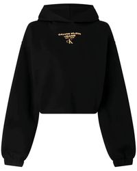 Calvin Klein - Hoodie Mit Logo-Print - Lyst