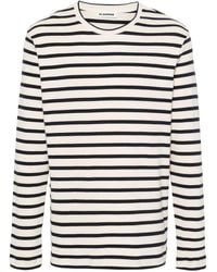 Jil Sander - Gestreepte Sweater Met Lange Mouwen - Lyst