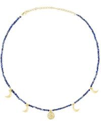 Eshvi - Star Moon Charm Necklace - Lyst