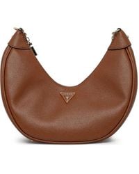 Guess - Sac Porté Épaule À Plaque Logo - Lyst