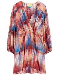 Momoní - Luno Printed Silk Mini Dress - Lyst