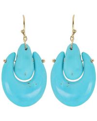 Ten Thousand Things - 18kt Yellow Gold Small O'keeffe Turquoise Earrings - Lyst