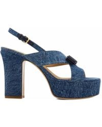 Ferragamo - Vara Bow Platform Sandals - Lyst