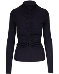 Veronica Beard - Ruched Long-sleeve Top - Lyst