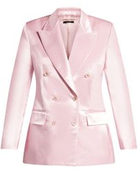 Tom Ford - Double-breasted Satin Jacket - Lyst