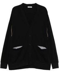 Undercover - Zipper-Embellished Cotton Cardigan - Lyst