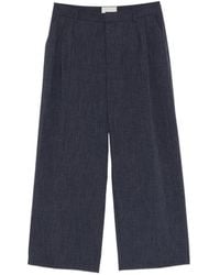 THESTROY - Pleated Wide-Leg Trousers - Lyst