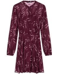 ARMANI EXCHANGE - Floral-Print Long-Sleeve Mini Dress - Lyst